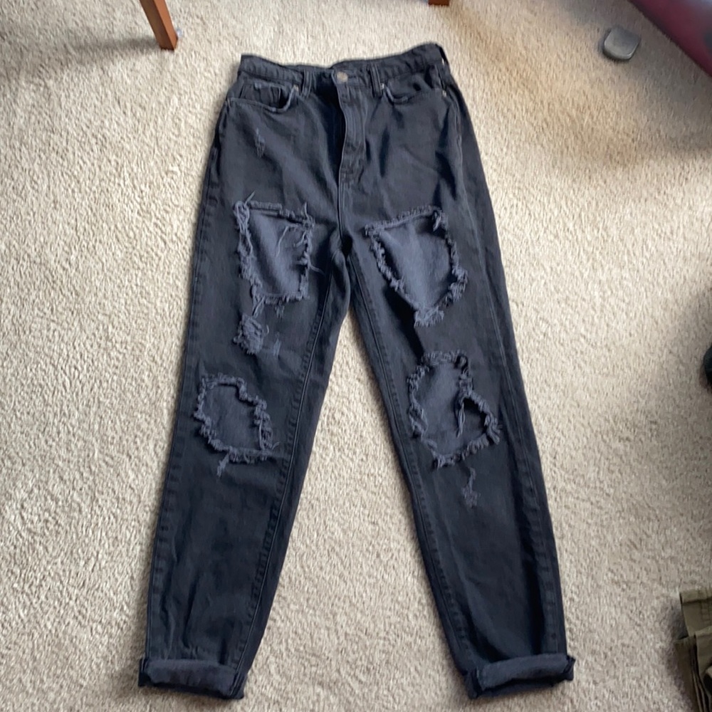 BDG Black high waisted ripped jeans